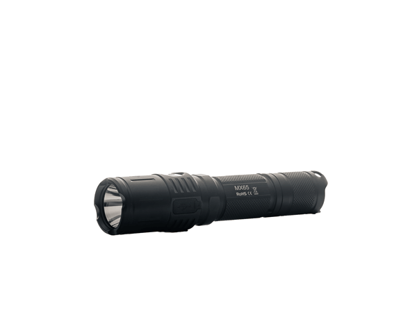 tactical flashlight rotating 4 views shot in studio