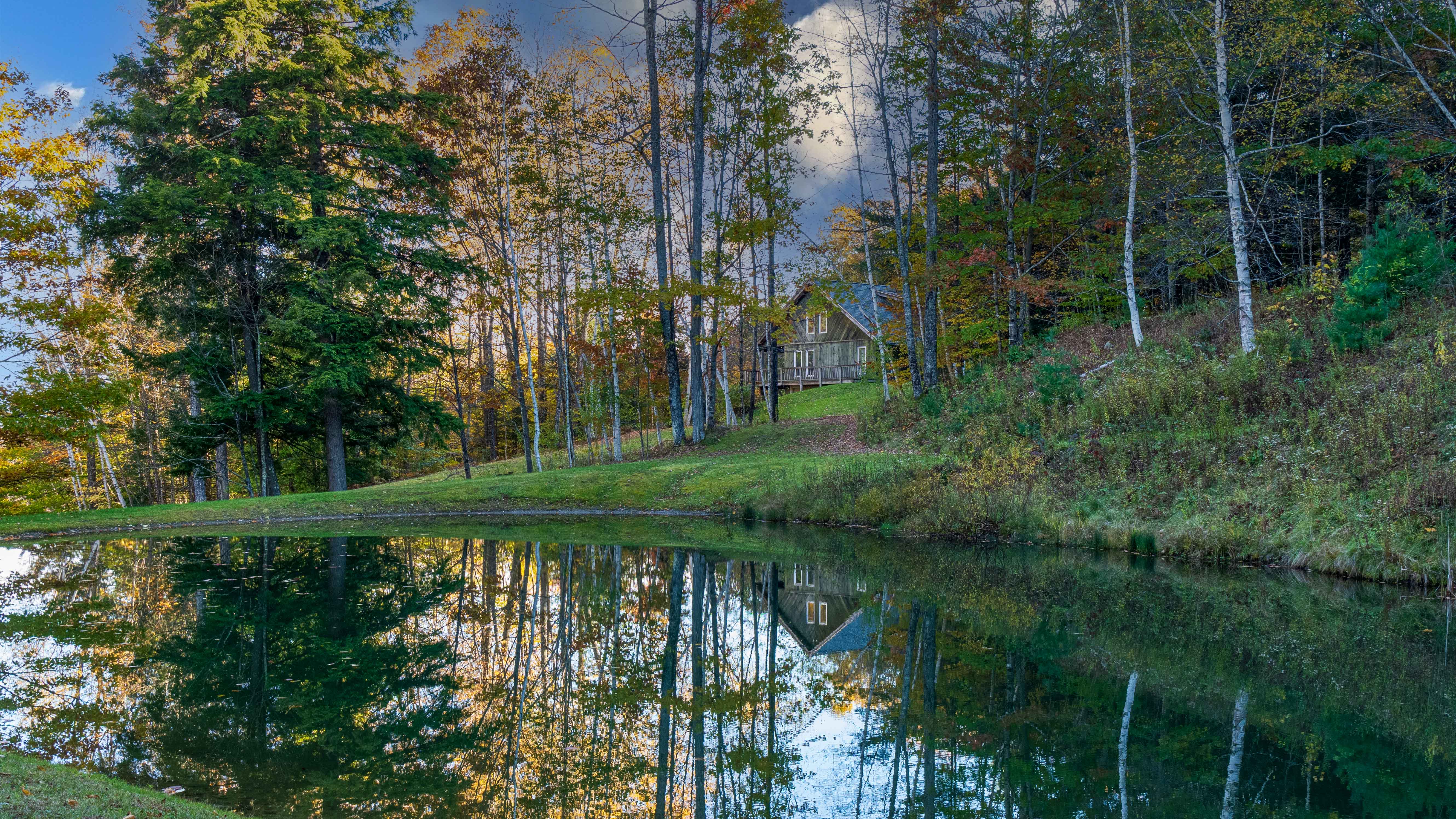 house & reflective pond-chester VT-rcm Imaging
